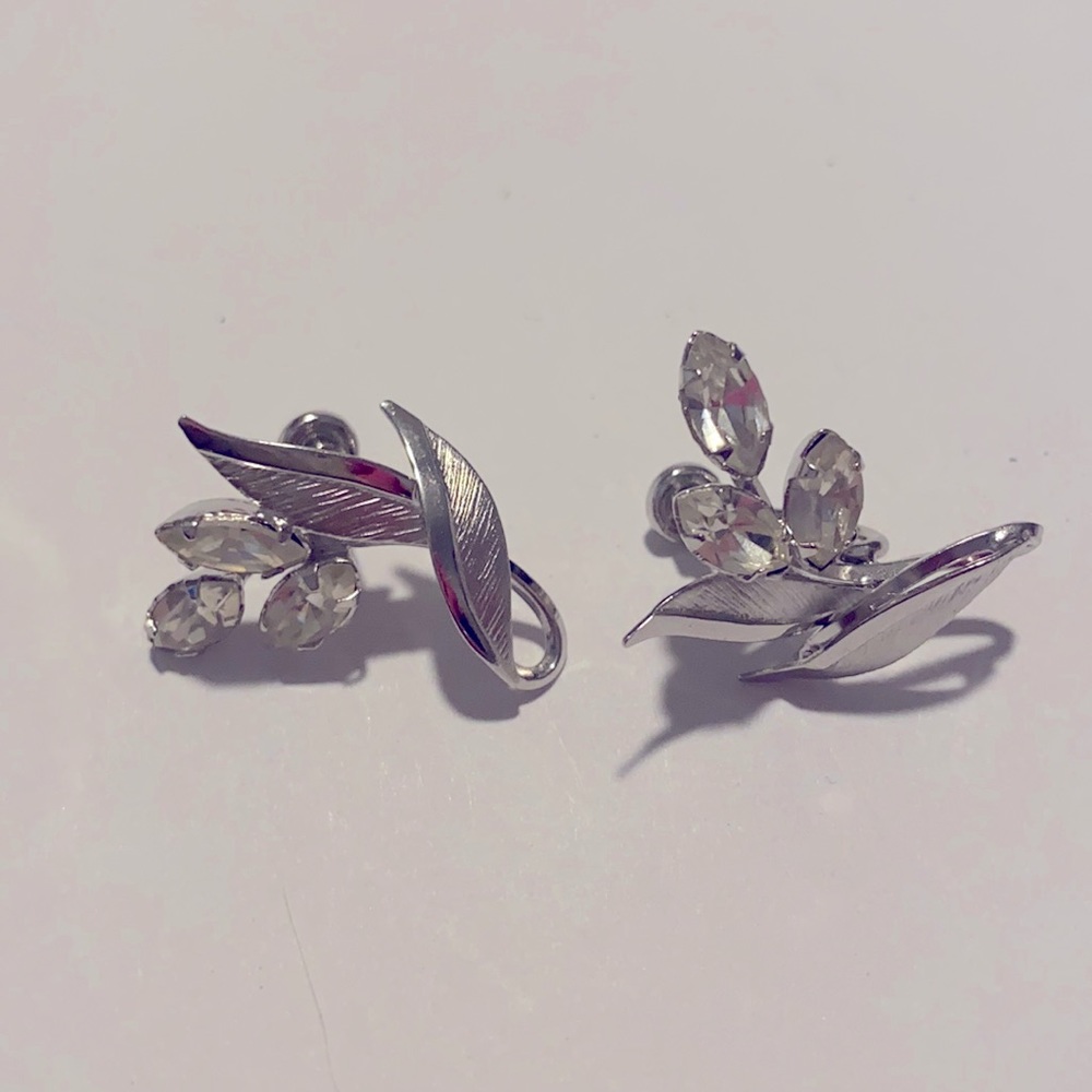 Sterling silver screw back earrings
